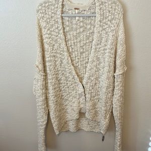 Oversized free people knit cardigan